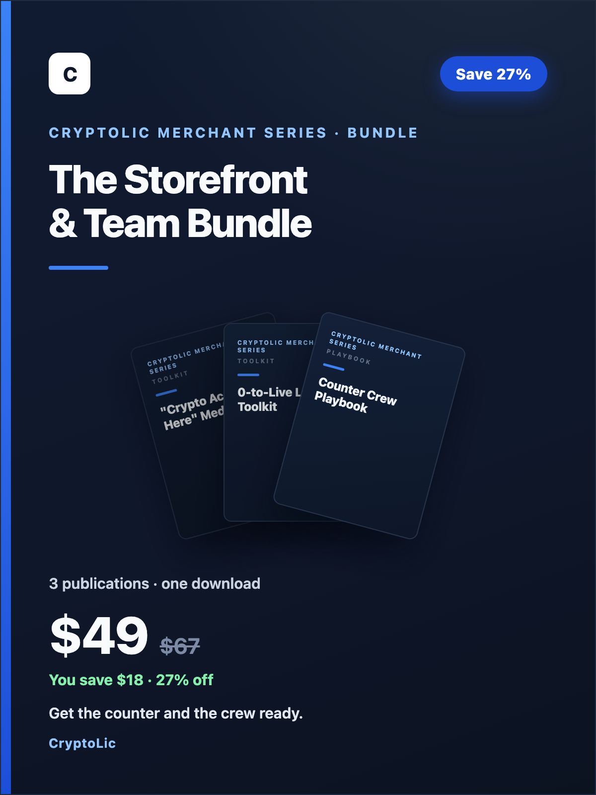 The Storefront & Team Bundle bundle cover — includes 3 publications
