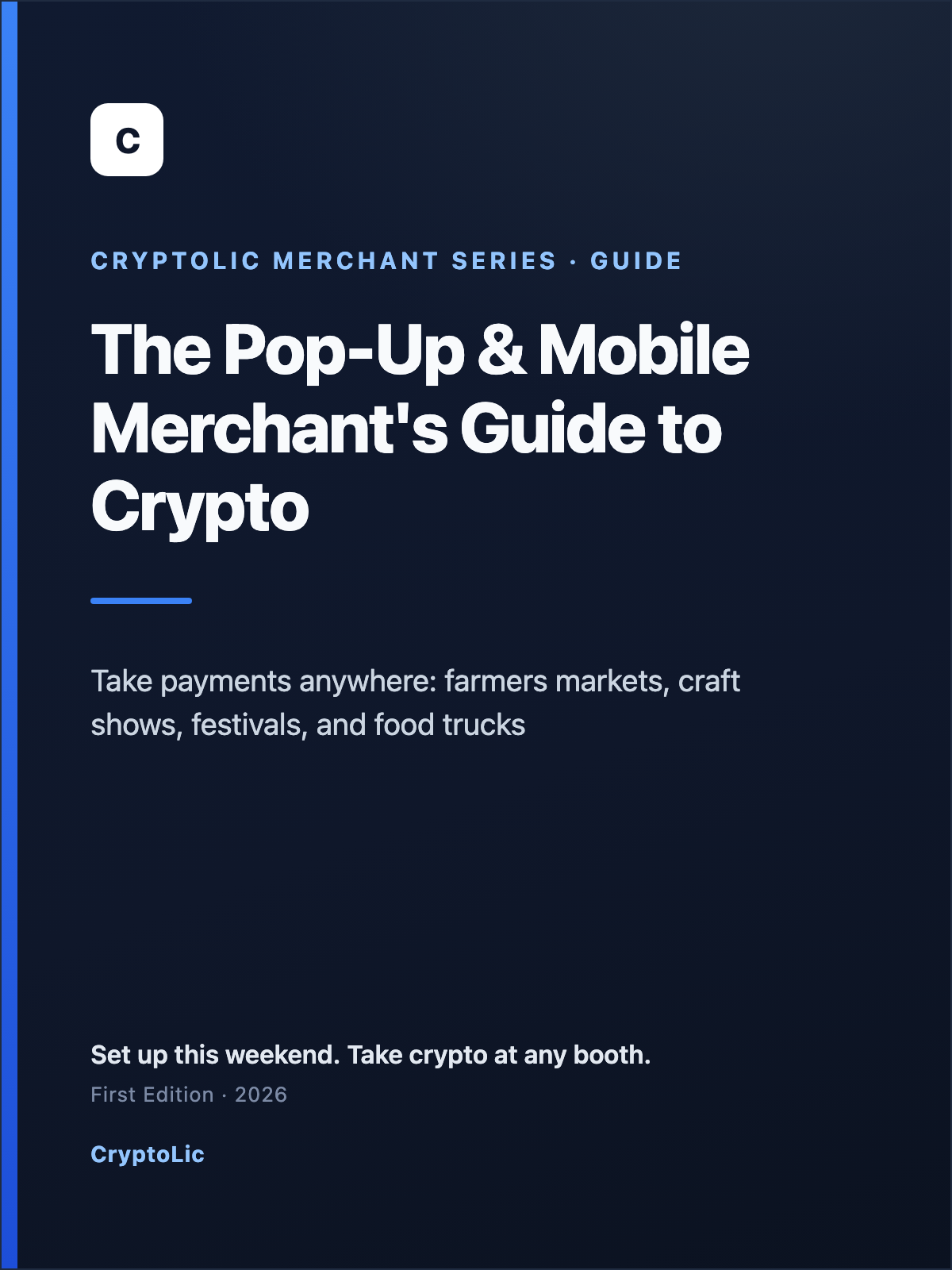 The Pop-Up & Mobile Merchant's Guide to Crypto cover